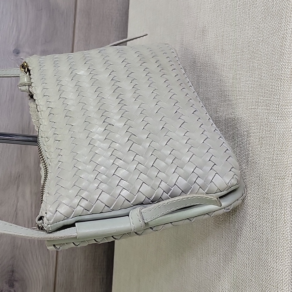 Madewell Woven Gray Leather Crossbody Bag - Picture 3 of 11